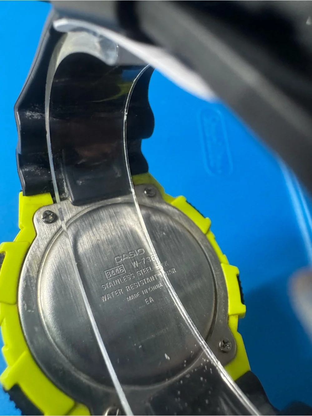 Casio Black and Neon Yellow Digital Vibration Alarm Watch